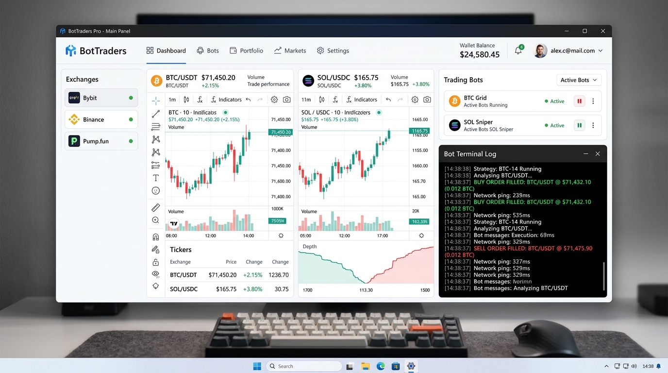 ApexTrade Crypto Trading Bot Desktop Interface